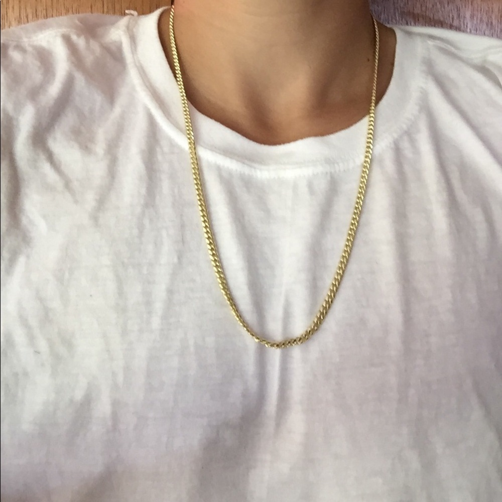 King ice 14k gold plated chain